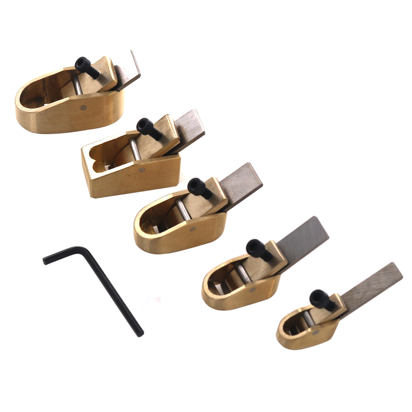Gecheer 5pcs Woodworking Plane Set Violin Thumb Planers Curved Sole