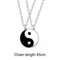 thumbnail image 5 of Opvise 1 Pair Couple Necklace Eye-catching Rust-proof Alloy Unisex Necklace Tai Chi Pendants for Women, 5 of 8