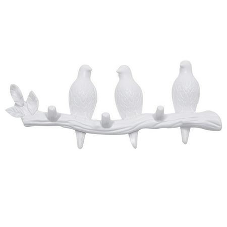 

1Pc Nordic Birds Shaped Hook Home Punch-free Wall-mounted Hanger White