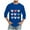 02 Blue, variant on Valentines Day T Shirt Men, Mens 3/4 Sleeve Shirts, Men Valentine's Day Print Tops Round Neck Casual Fashion Three-Quarters Sleeve Blouses Shirts