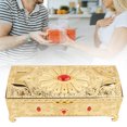 thumbnail image 1 of Metal Jewelry Box, Rectangular Large Capacity Trinket Organizer Case Portable Interior  Durable  For Earrings, 1 of 8