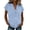 Blue, variant on Women Casual Summer Ruffle Shirt Blouse Ruffles V Neck Short Sleeve Loose Fit Bottom Shirt Tops White L(L)