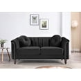 thumbnail image 3 of Uspridefurniture Hills Tufted Back 2Pcs Living Room Set,Black Velvet, 3 of 5