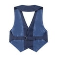 thumbnail image 4 of YONGHS Kids Boys Gentleman Halter Waistcoat Dressy Vest Tank Tops for Wedding Banquet Formal Party Navy Blue 12, 4 of 7