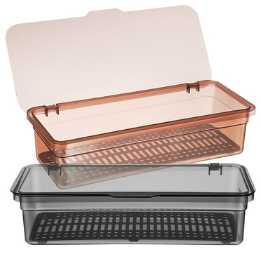 Beaupretty Silverware Organizer with Lid Assorted Color Drain Board Design for Kitchen Countertop