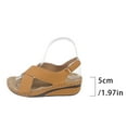 thumbnail image 6 of Sandals Women's Shoes Plantar Fasciitis Comfort Wedge Open Toe Ankle Strap Wide Fit Cushion Walk Sandals With Arch Support, 6 of 7