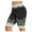 Black, variant on POTETI Denim Jean Shorts for Women High Waisted Womens Shorts Black Slim with Pockets Print Hip Warp Legging Shorts