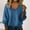 Blue, variant on Tweang V Neck Sweaters for Women Long Sleeve Ribbed Tops for Women Knit Sweater for Women Cowl Neck Knit Cozy Sweaters Knitted Shirts for Women Fleece Pullover Fuzzy Sweater Beige L