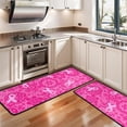 thumbnail image 3 of Kitchen Rugs Sets Of 2,Pink Ribbon Pattern Anti Fatigue Kitchen Mat Rugs Non Slip Washable,Decorative Kitchen Floor Mats for Kitchen,Sink,Laundry,17"x47"+17"x47", 3 of 5