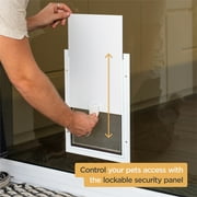 Hakuna Pets White Deluxe Aluminum Medium Door for Doors up to 2.76 Thick, for Cats and Dogs up to 42 lbs