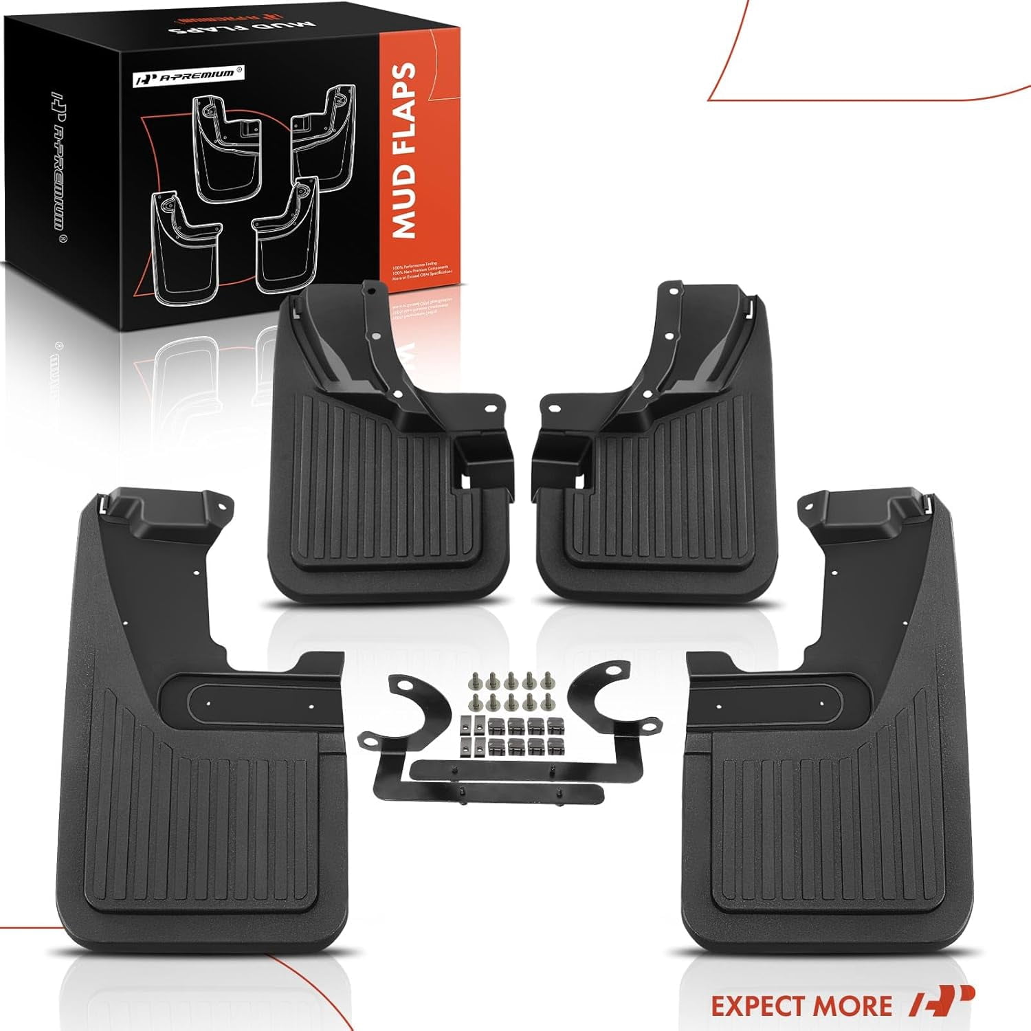 A-Premium Set of 4PCS Mud Flaps Splash Guards Mudflaps Mudguards with Hardware Kits Compatible with Ford Bronco 2021 2022 2023 2024, Front & Rear Driver and Passenger Side