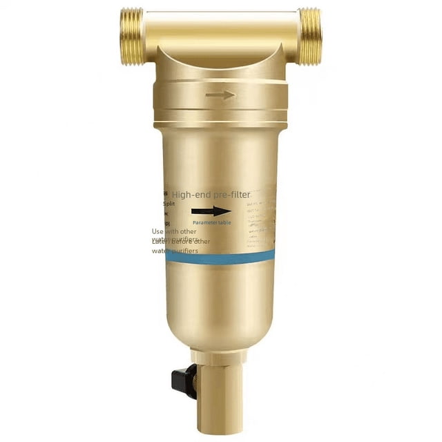 Prefiltro de latón para toda la casa, tubería de agua del grifo doméstico, calentador de agua a gas en caldera de calefacción por suelo radiante en purificador de agua doméstico