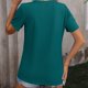 thumbnail image 4 of Faja moldeadora de cintura de verano para mujer, camiseta de manga corta con cuello redondo y botones, 4 of 5