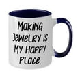 thumbnail image 2 of Making Jewelry is My Happy Place. Two Tone 11oz Mug, Jewelry Making Cup, Inspirational For Jewelry Making, 2 of 2