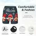 Zufioo Three Cute Christmas Gnomes Mens Swimsuit Trunks with