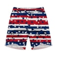 thumbnail image 5 of Mens Shorts Casual Independence Day Printed Hiking Athletic Shorts Split-Hem Built-in Drawstring Outdoors Shorts with Pocket, 5 of 6