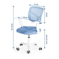 thumbnail image 5 of Silla de Computadora Ergonómica para Manualidades, Ajustable y Giratoria, Respaldo de Malla con Ruedas Universales, AZUL, 5 of 5