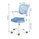 thumbnail image 5 of Silla de Computadora Ergonómica para Manualidades, Ajustable y Giratoria, Respaldo de Malla con Ruedas Universales, AZUL, 5 of 5