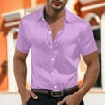 thumbnail image 2 of Dagugfen Plus Size Mens Dress Shirts Button up Short Sleeve Loose Comfy Business Casual Office Shirts, 2 of 8