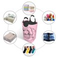 thumbnail image 3 of DouZhe 50L Rectangular Laundry Basket, Pink Space Fantasy Astronaut Prints Waterproof Foldable Laundry Hamper with Aluminum Handles, 3 of 6