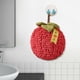thumbnail image 3 of Toalla de mano con diseño de bolas de felpa, juego de toallas con asa para colgar, toalla suave y absorbente con diseño de bolas de frutas decorativas, juego de toallas para cocina y baño,, 3 of 9