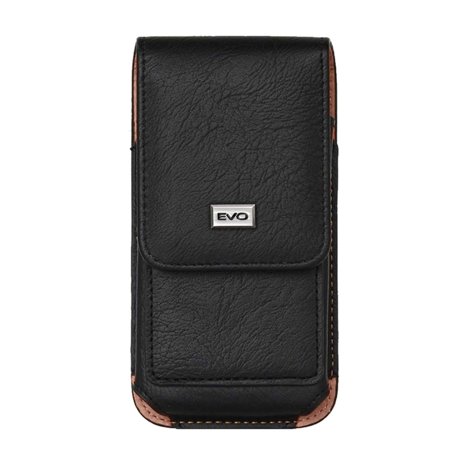 Durable EVO 6.9" Vertical Leather Pouch - Black
