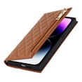 thumbnail image 7 of Dteck for Apple iPhone 14 Pro Max Wallet Case, Zipper Shoulder Strap Magnetic PU Leather Flip Folio Case with Card Holders RFID Blocking Kickstand Shockproof TPU Inner Shell Phone Cover, Brown, 7 of 7