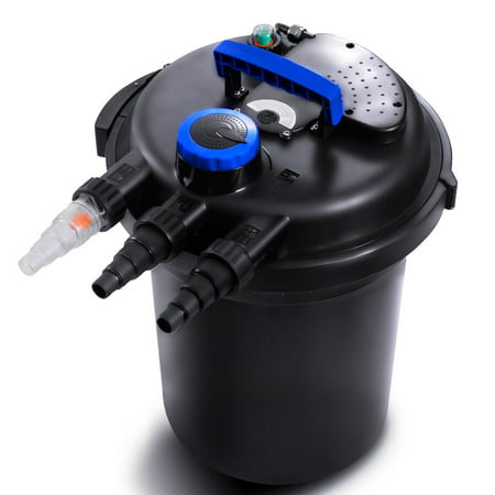 Costway Pond Pressure Bio Filter 4000GAL W/ 13W UV Sterilizer Light 10000L Koi (Best Submersible Uv Sterilizer)