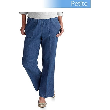 Women's Petite Pull-On Elastic Waist Denim Leggings - Walmart.com