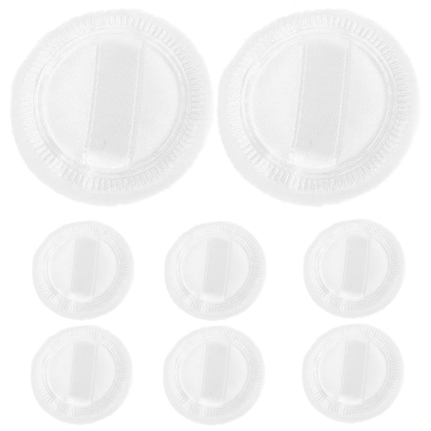 GOOHOCHY 8pcs Puff de algodón de mezcla de maquillaje redondo Puff Algodón con cinta para cojín de aire de base cosmética suelta (rosa, 4.5x0.8cm)