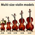 thumbnail image 3 of Wweixi Polished Wood Miniature Violin Mini Musical Instrument Kit Room Decoration Bow And Case Mini Musical Instrument Violin 8cm, 3 of 6