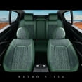 thumbnail image 5 of Coverado Full Set Car Seat Covers, Front and Back Seat Protectors, Faux Leather & Flannel Fashion Auto Accessories, Universal Fit Most Cars, SUVs Pickup Trucks, Green, 5 of 10