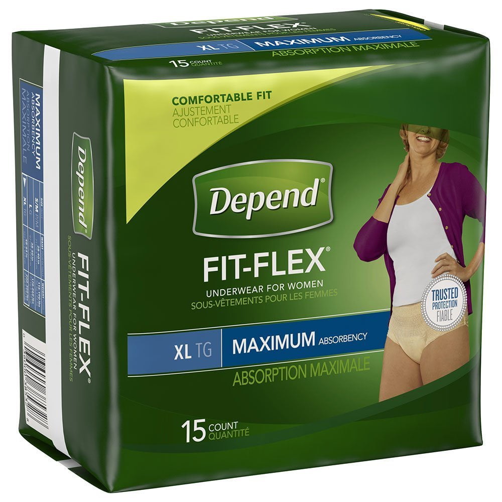 Depend Women's FIT-FLEX incontinence Underwear for Women, Maximum ...