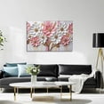 thumbnail image 2 of Flower Canvas Art Flower Picture Bathroom Wall Decor Fraemd Floral Painting Vintage Artwork for Living Room Office Home Decoration Gallery Wrapped Ready to Hang(Flower-3,12.00"x18.00"), 2 of 6