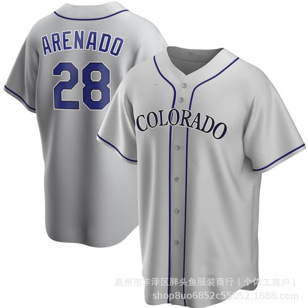Uniforme de béisbol, camiseta del equipo Rocky, versión para fanáticos del comercio exterior, al , Rockies 19# 28#BLACKMON, seco