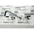 thumbnail image 2 of Kingston Brass KS8051DKL Kaiser Two-Handle Wall Mount Roman Tub Faucet, Polished Chrome, 2 of 7