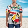 thumbnail image 2 of Haiem Colorful Abstract Bumper Cars Printed Hawaiian Shirt for Men - Men’s Casual Beach Summer Shirts - Stretch Fabric with Modern Fit-X-Large, 2 of 7