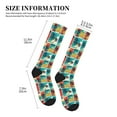 thumbnail image 2 of Lsque Colorful Hawaii Palms Pattern Sport Compression Socks for Men & Women 15-20 mmHg Knee High Nurse Pregnant Running Medical and Travel Athletic, 2 of 6