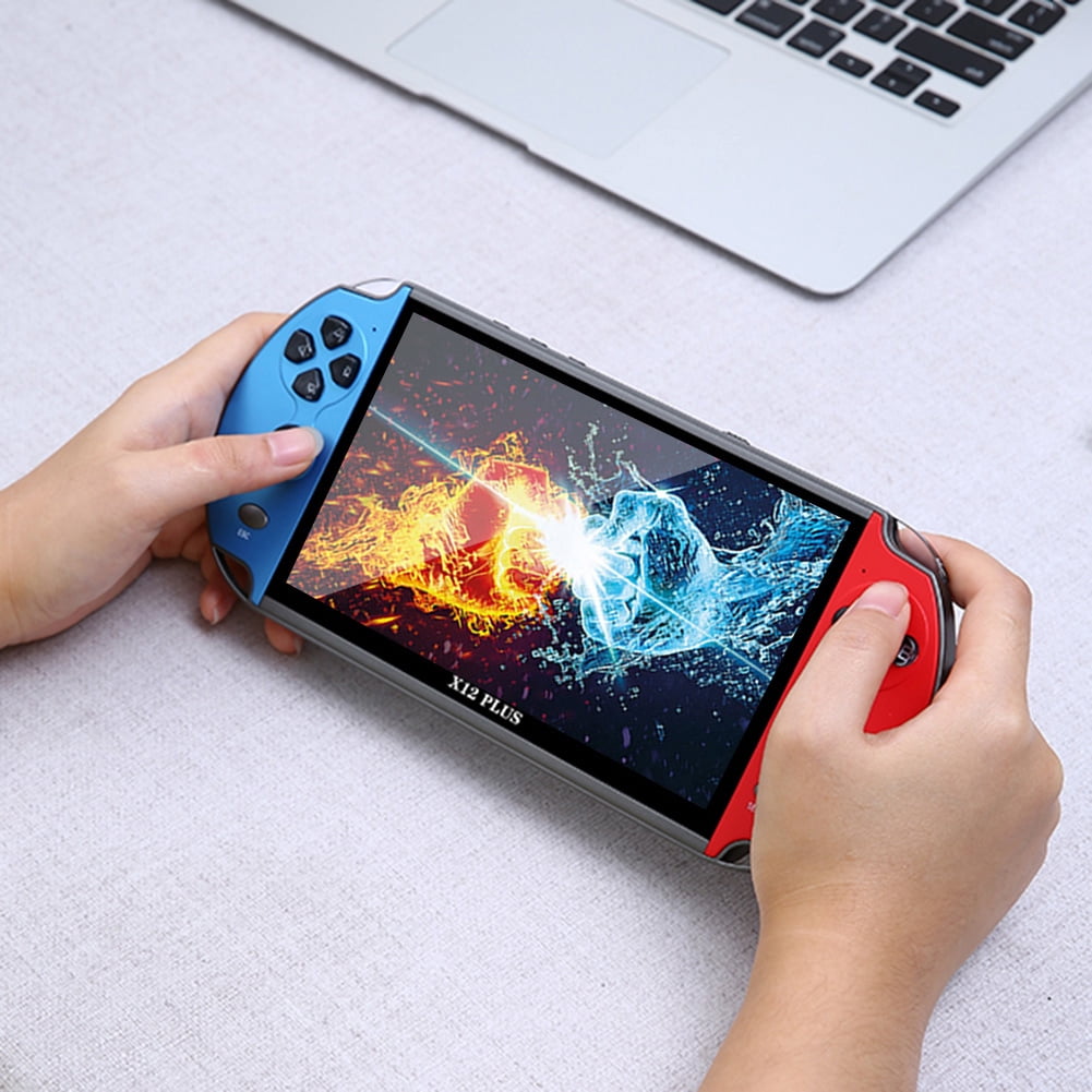 SUNHUFA X12 Plus Classic Video Game Player 10000 Games 7.1inch HD Screen Portable Game Console Support TV Output 2500mAh Gift for Kids Adult