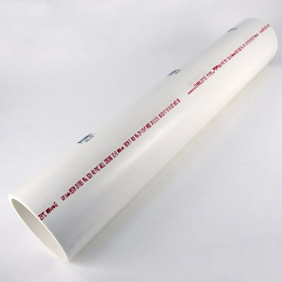 Charlotte Pipe Schedule 40 PVC Solid Pipe 4 in. Dia. 2 ft. Plain End 220 psi