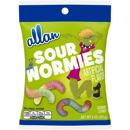 ALLAN Sour wormies bonbons Gummy 5 oz Sac