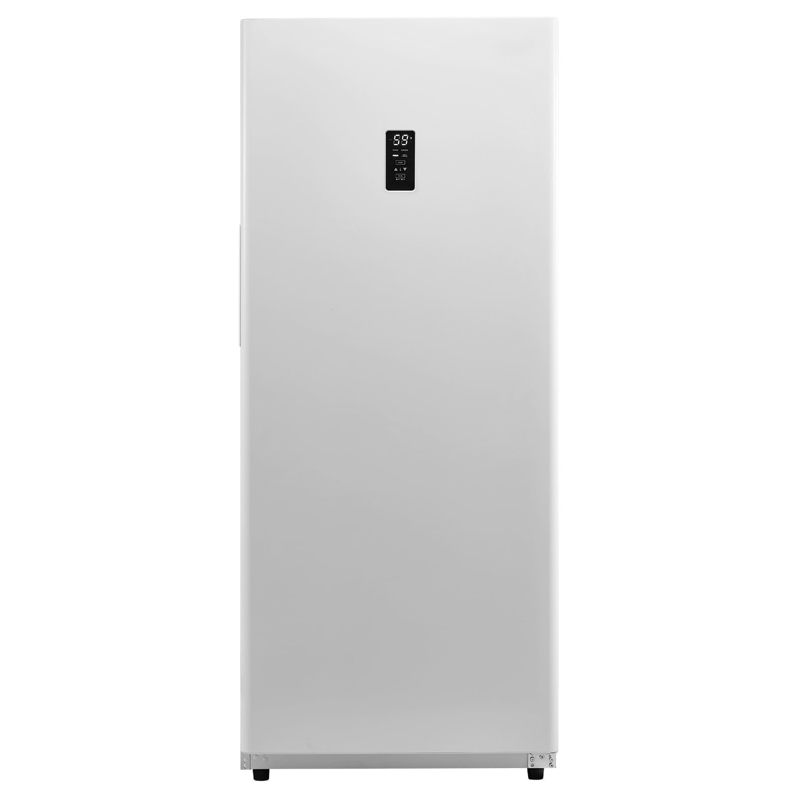 KFFKFF Convertible Upright Freezer/Refrigerator, 14 Cu.Ft Frost-Free Unit with Temperature Control, Door Alarm, Adjustable Shelves, and LED Lighting for Kitchen, Office, or Garage Use