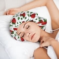 thumbnail image 6 of Kdxio Strawberry Pattern Satin Bonnet Silk Bonnet Hair Bonnet for Sleeping Hair Bonnets for Women Curly Natural Hair, 6 of 6