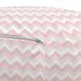 thumbnail image 3 of Chevron Pouf Cover with Zipper, Zigzag Chevron Grunge Pattern in Soft Colors Simplicity Design, Soft Decorative Fabric Unstuffed Case, 30" W X 17.3" L, Rose Pale Pink White, by Ambesonne, 3 of 5