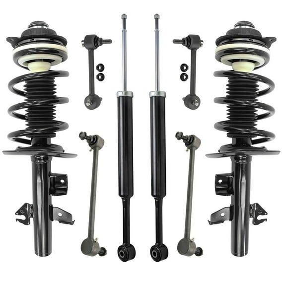 Detroit Axle - AWD 8pc Struts Shocks Kit for Jeep 2014-2018 Cherokee, 2 Front Struts with Coil Springs 2 Rear Shock Absorbers 4 Front Rear Sway Bars 2015 2016 2017 Replacement Suspension Kit