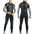 thumbnail image 2 of Eigraketly Traje de buceo de manga larga impermeable a prueba de sol traje de buceo para nadar Deportes acuáticos hombre negro S Eigraketly OD020697-01, 2 of 6
