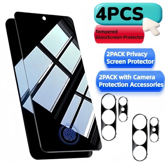 [2 2 Pack] Tempered Glass Compatible Film, For Samsung Galaxy S26 Ultra ,Mobile phone screenTempered Glass Film & Camera Lens Protector, Scratch-Resistant, Anti-fingerprint, 9H Hardness,Easy Installa