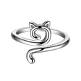 thumbnail image 1 of Anillos ajustables Minnieouse para gatos ganchillo elegantes plata, 1 of 6