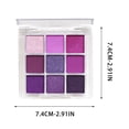 thumbnail image 3 of Eyeshadow Palette, Matte and Shimmer Glitter Eye Shadow Palette for Smokey Eye Makeup, 9 Color Makeup Palette, 3 of 5