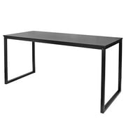 SuperDeal 47L x 28.7H Rectangular Computer Desk MDF Study Table Metal Frame Durable for Teen Adult, Black